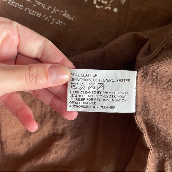 Goosecraft Womens Leather Biker Jacket 438 Real Leather Brown Tan Size Xs - Picture 10 of 13